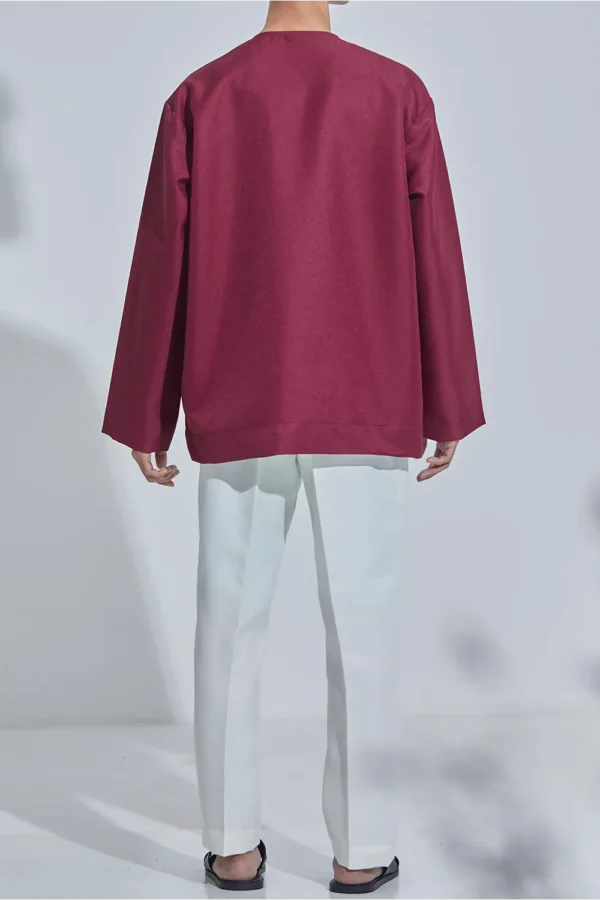 Kurta Tampan – Burgundy Red - Image 4