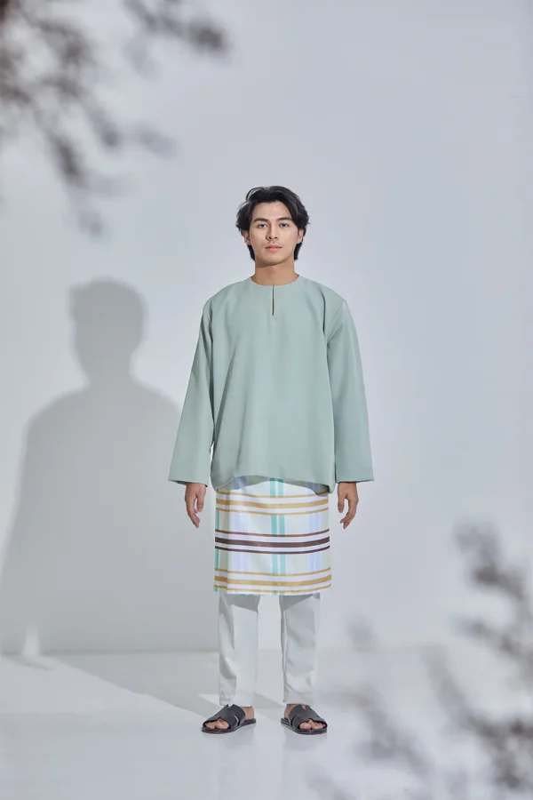 Set Baju Melayu Jejaka Hati (Adult) - Sage Green