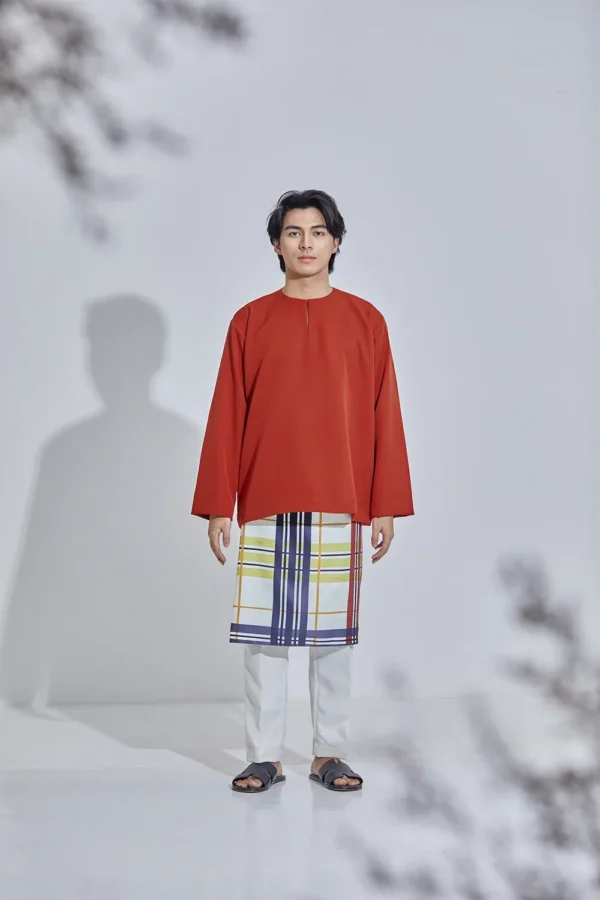 Set Baju Melayu Jejaka Hati (Adult) - Soul Burnt Orange