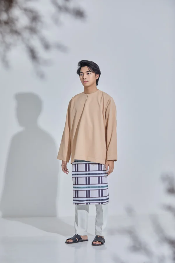 Set Baju Melayu Jejaka Hati (Adult) - Wheat Beige - Image 2