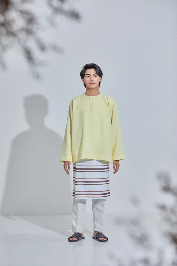 Set Baju Melayu Jejaka Hati (Adult) - Crayola Lemon Yellow