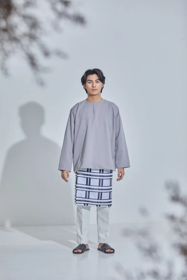 Set Baju Melayu Jejaka Hati (Adult) - Grey