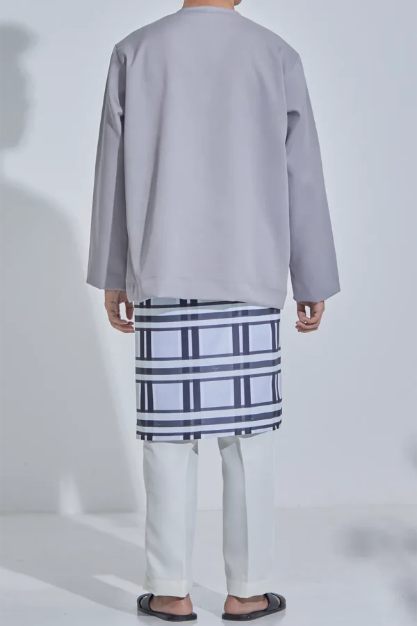 Set Baju Melayu Jejaka Hati (Adult) - Grey - Image 3