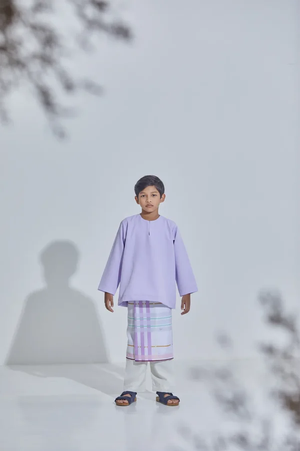 Set Baju Melayu Jejaka Hati (Kids) - Lilac Purple