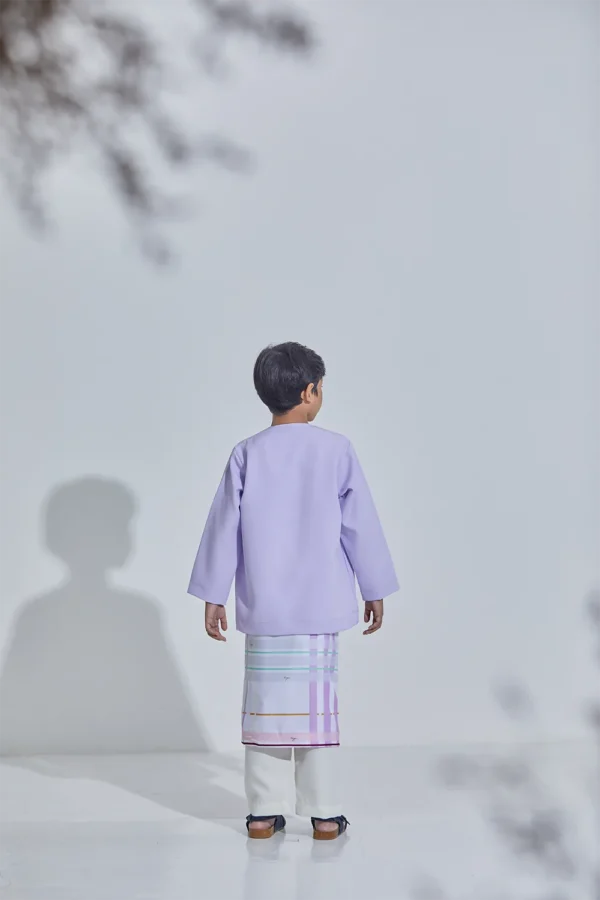 Set Baju Melayu Jejaka Hati (Kids) - Lilac Purple - Image 2